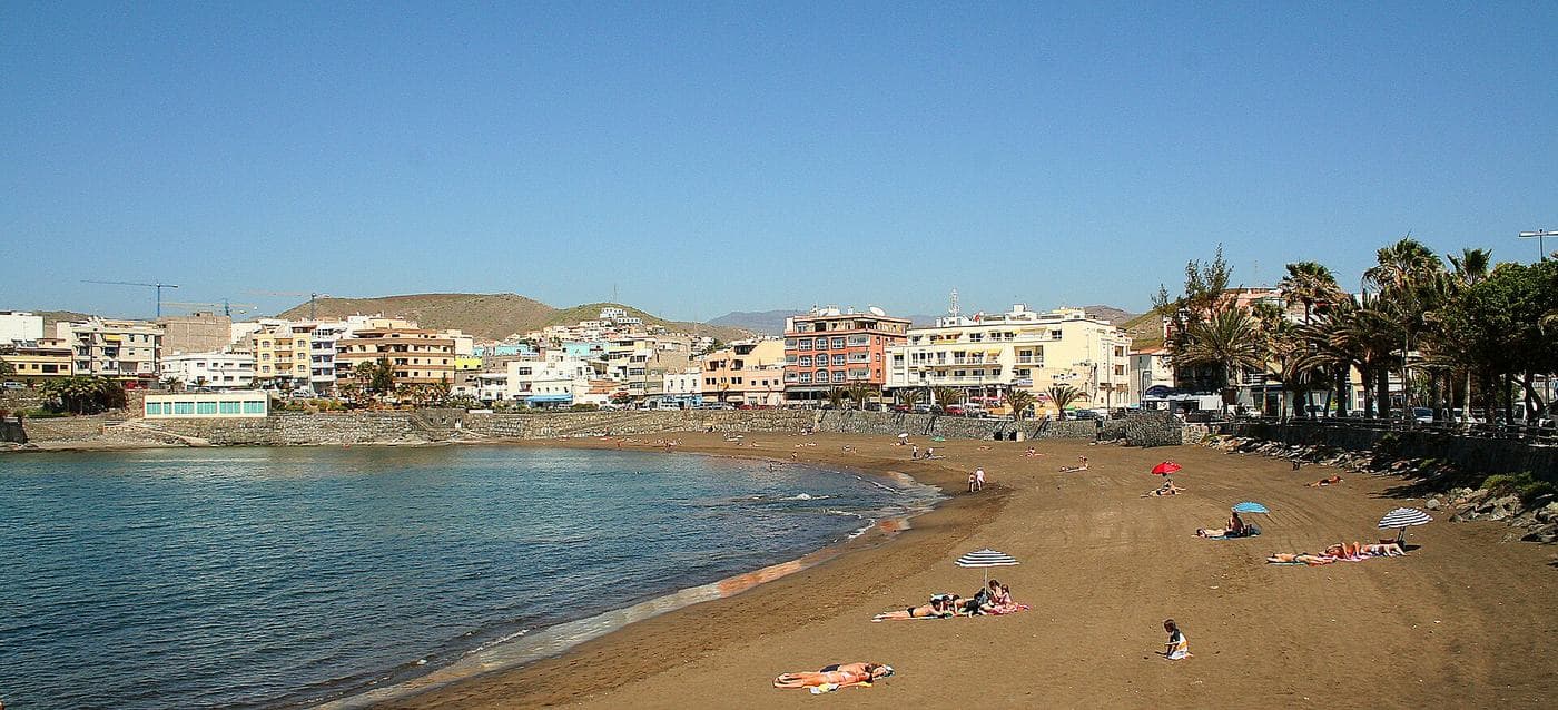 Ortsstrand und Promenade von Arguineguín, Südwesten von Gran Canaria